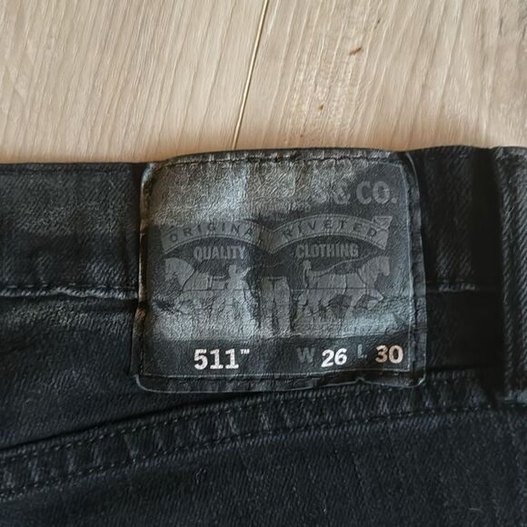 Levi Strauss Co 511 Black Skinny Jeans Size 26 2 3 - Picture 6 of 6